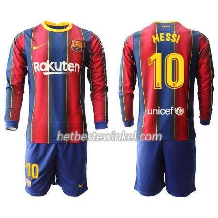 FC Barcelona Lionel Messi 10 Voetbaltenues Kind Thuis 2020/21 - LS (+ Korte broeken)